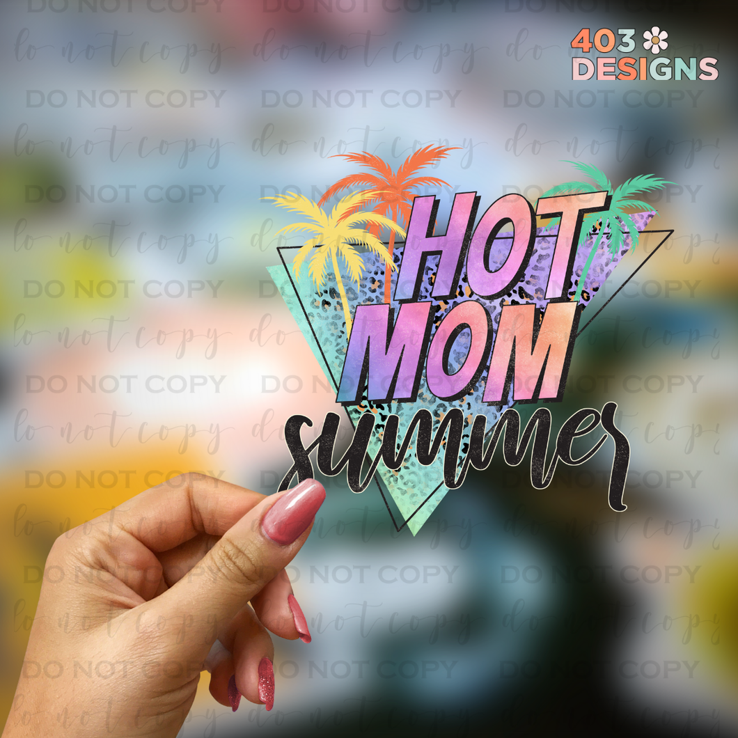 Hot Mom Summer UV Sticker