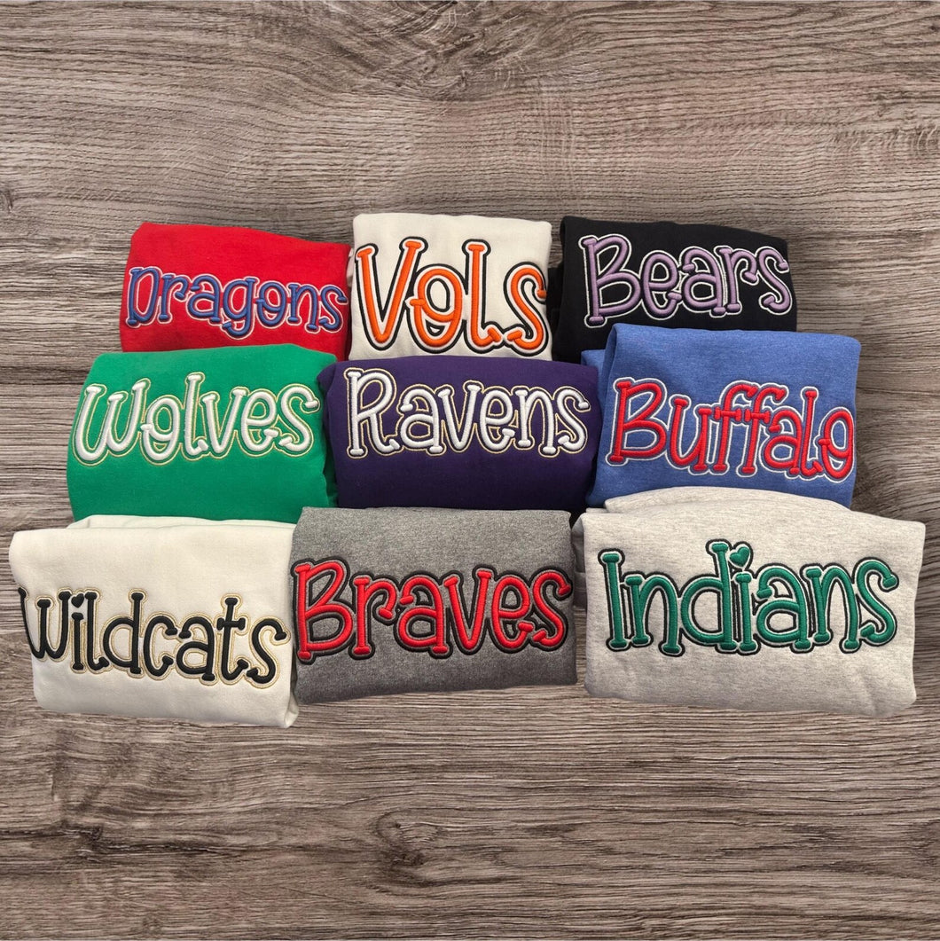 Puff Mascot Embroidered Sweatshirts