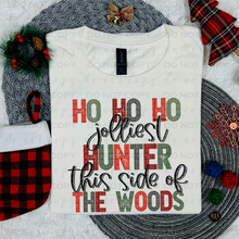 Load image into Gallery viewer, Ho Ho Ho Jolliest Hunter DTF Transfer
