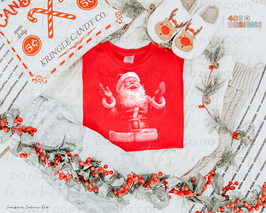 Joy Santa DTF Transfer