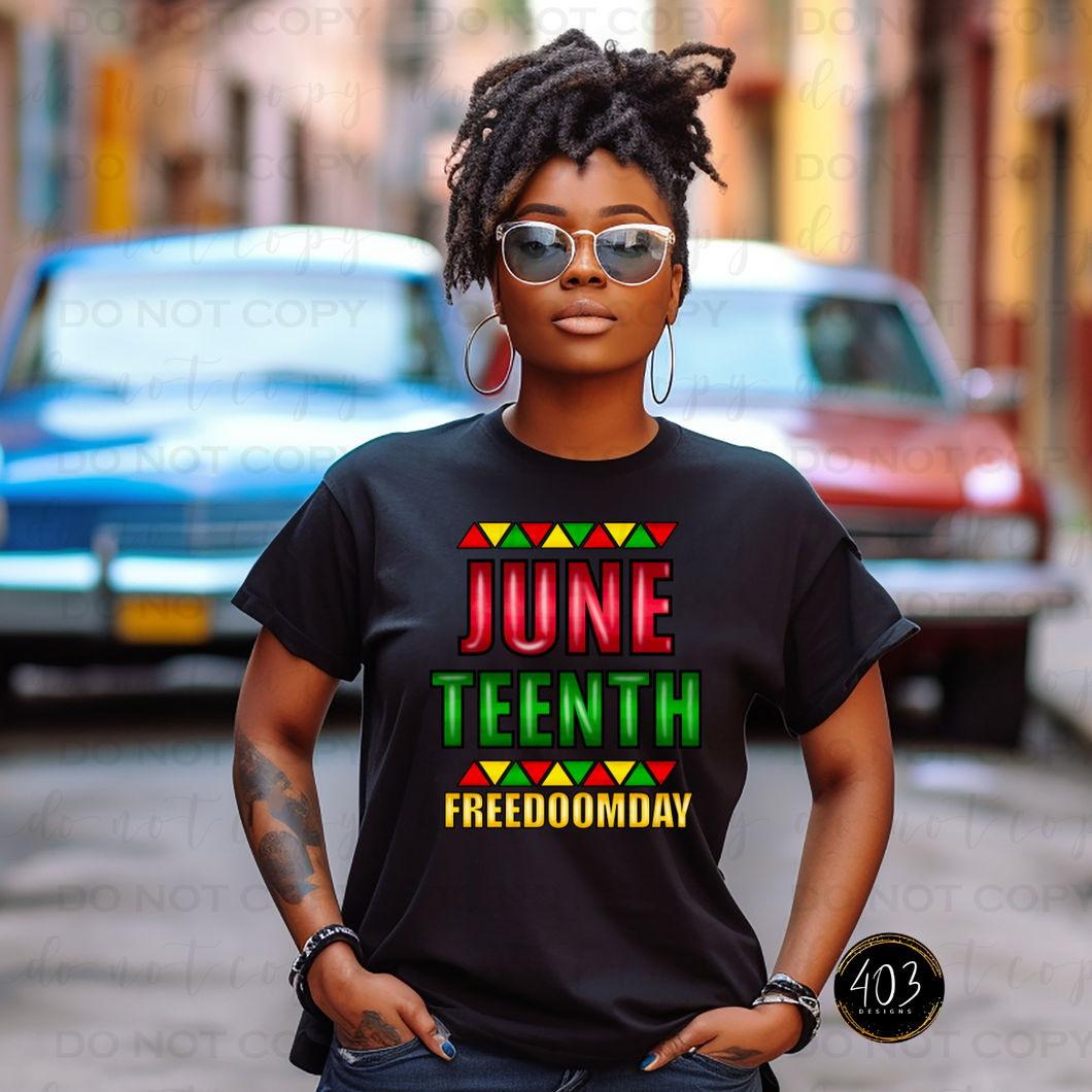 Juneteenth Freedom Day DTF Transfer