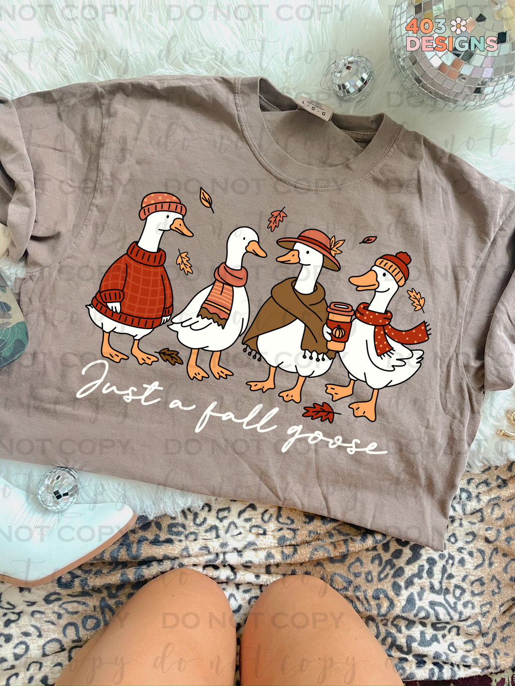 Just A Fall Goose DTF Transfer