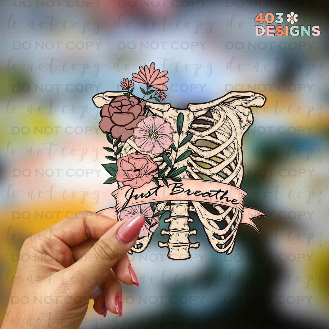 Just Breathe Torso UV Sticker