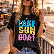 Load image into Gallery viewer, Lake Sun Boat DTF Transfer
