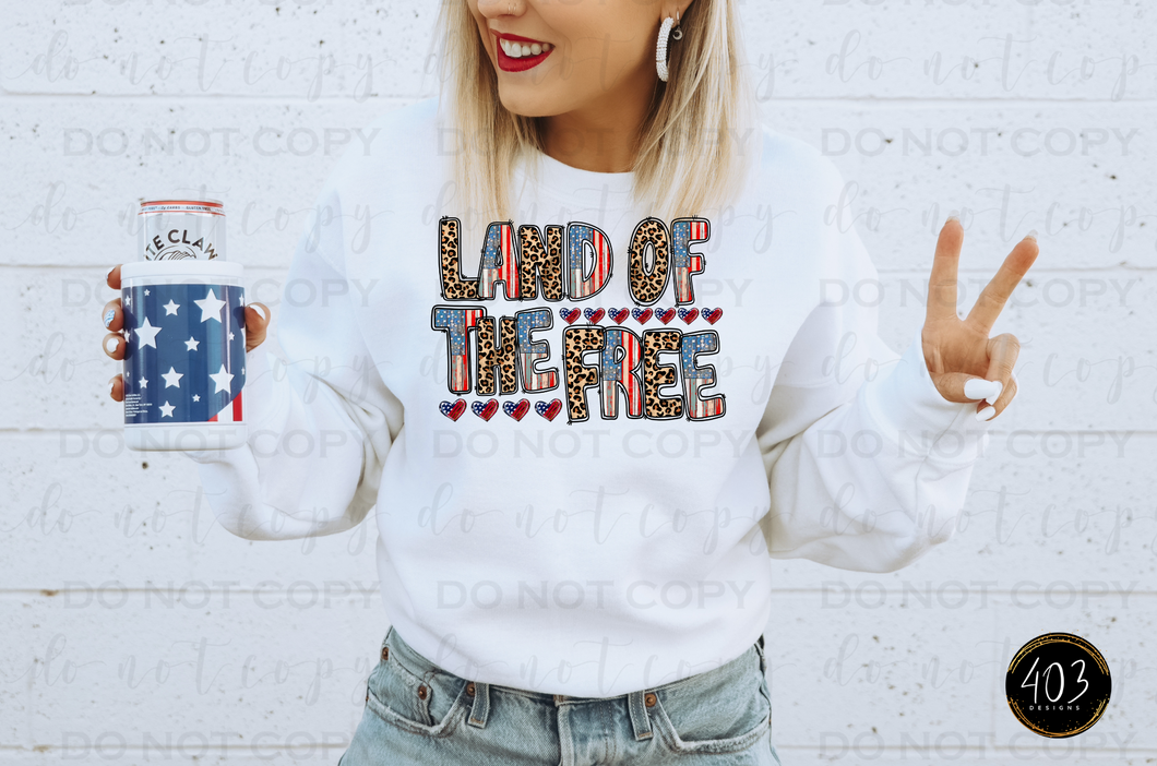 Land Of The Free DTF Transfer