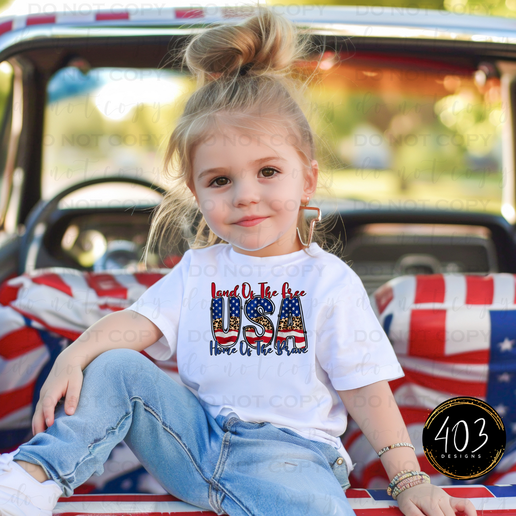 Land Of The Free, Home Of The Brave DTF Transfer