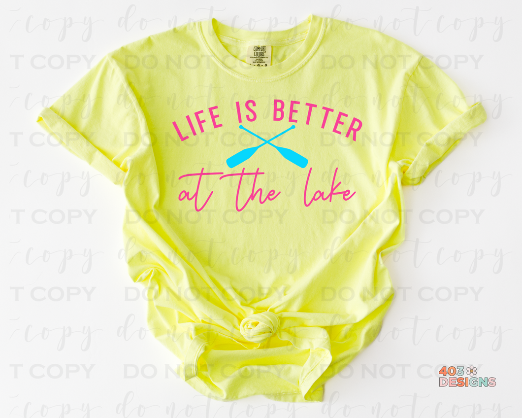 Life Is Better At The Lake DTF Transfer