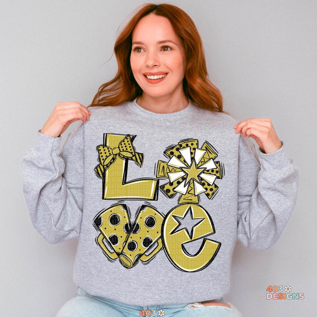 Love Cheer Personalized DTF Transfer