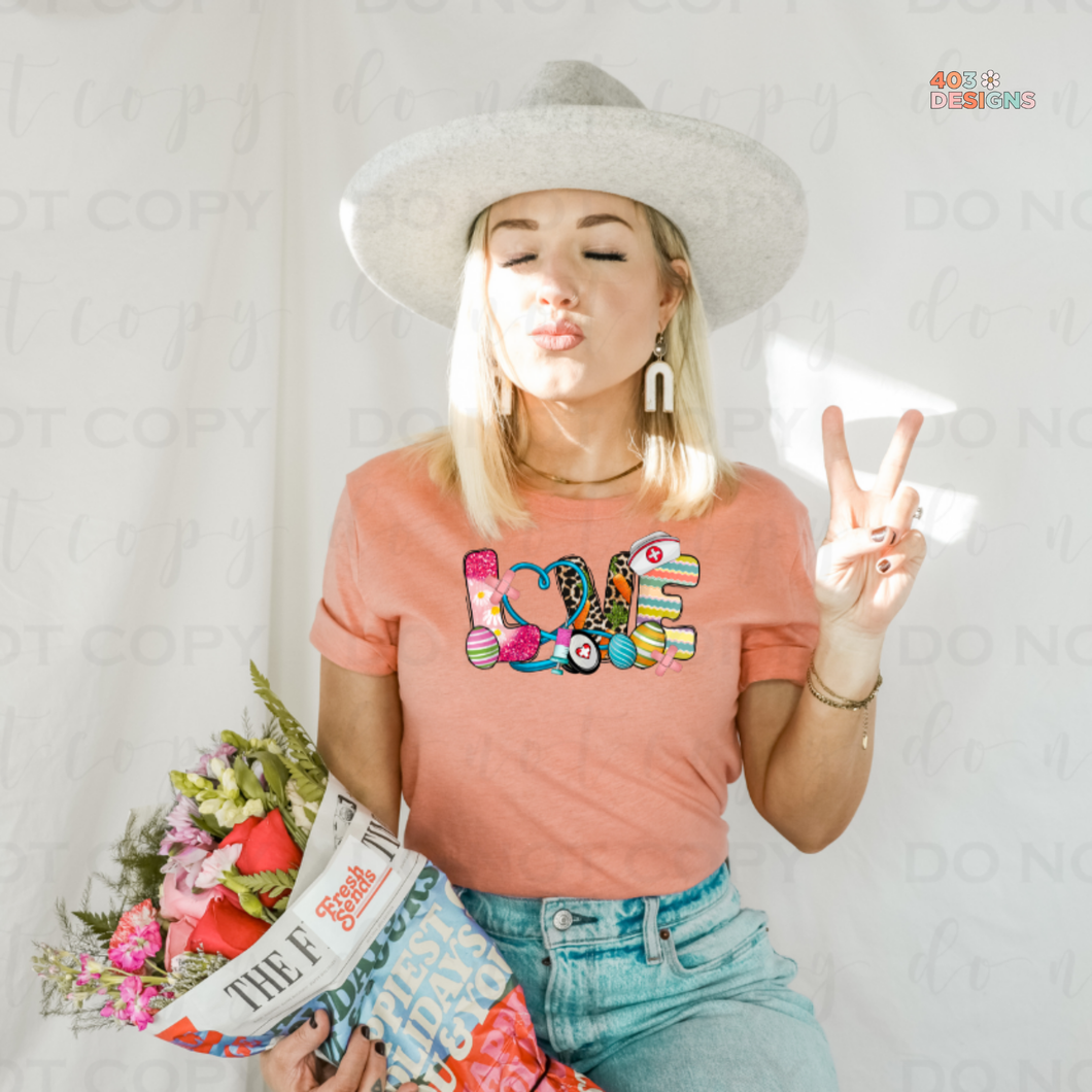 LOVE Easter Stethescope DTF Transfer