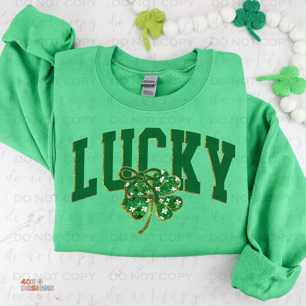 Lucky Shamrock Bow DTF Transfer