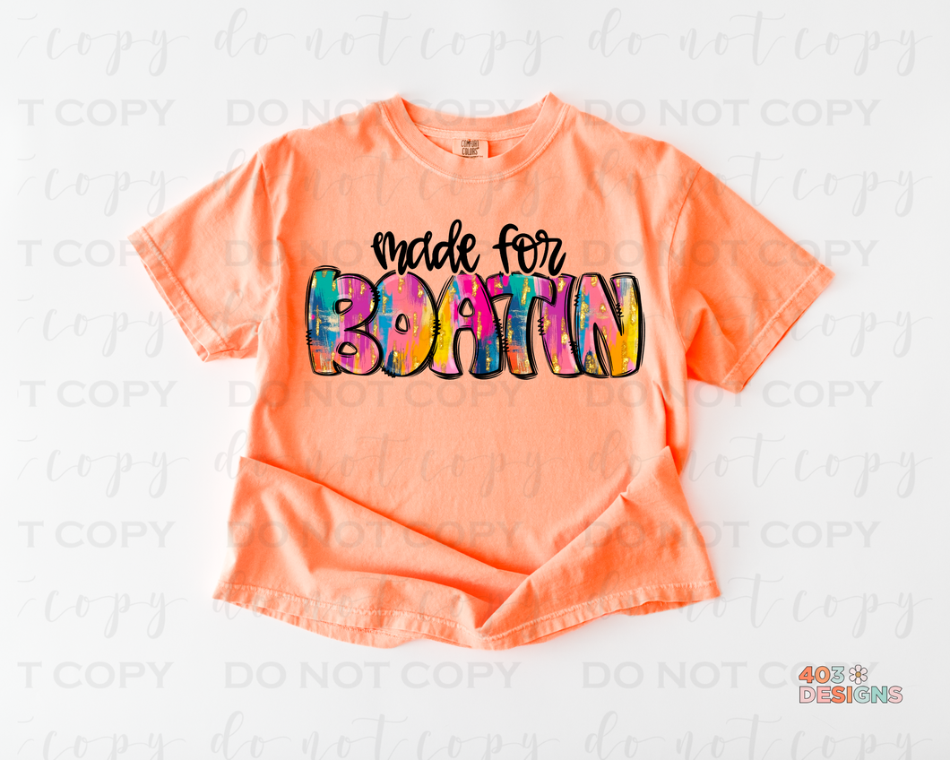 Made For Boatin DTF Transfer