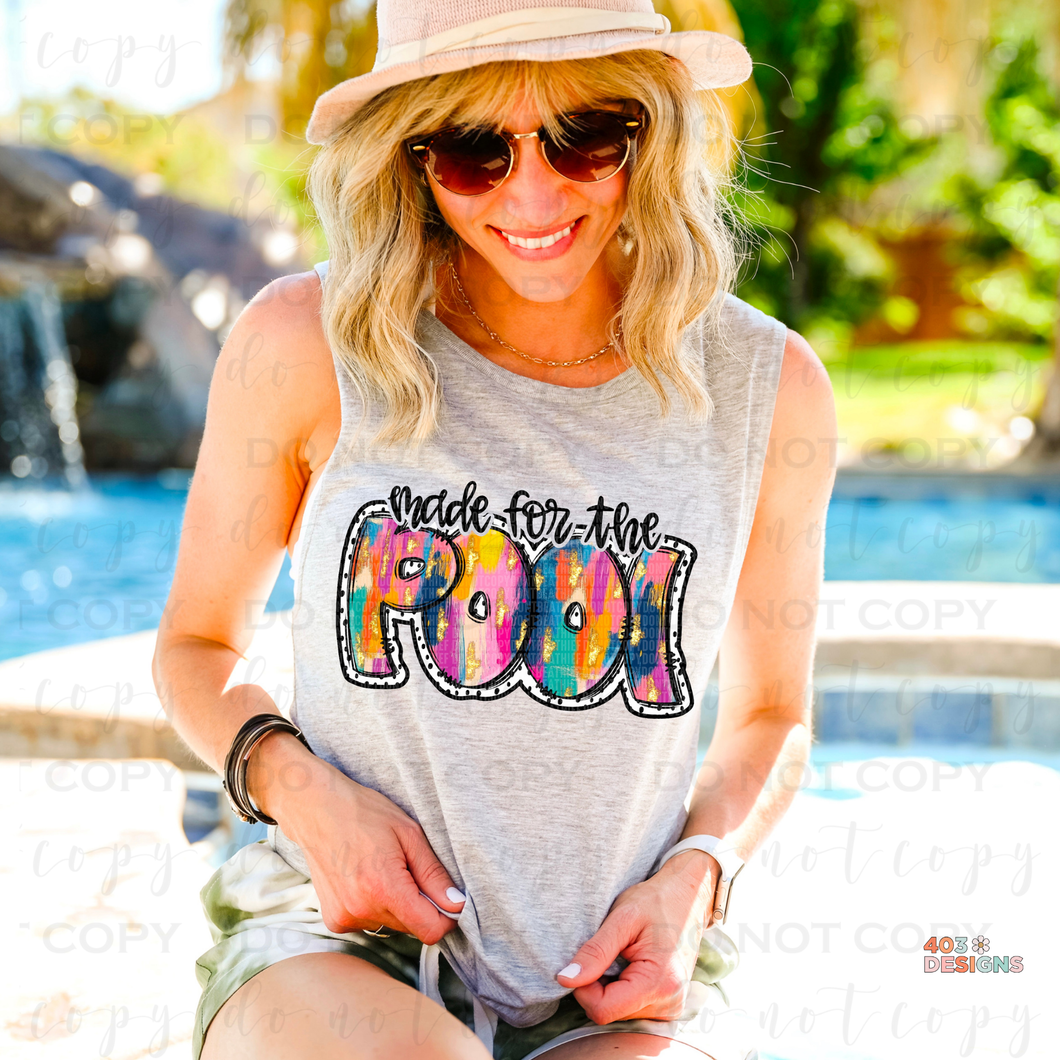 Made For The Pool Dots DTF Transfer