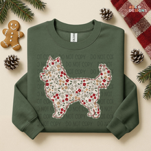 Load image into Gallery viewer, Plaid Floral Dog DTF Transfer
