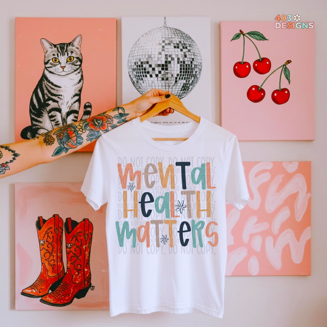 Mental Health Matters Doodle DTF Transfer