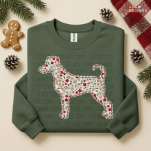 Load image into Gallery viewer, Plaid Floral Dog DTF Transfer

