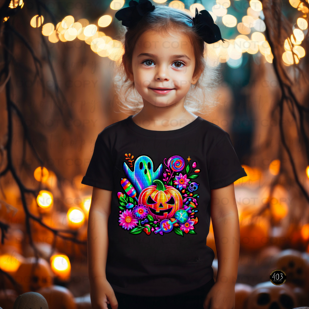 Neon Halloween DTF Transfer