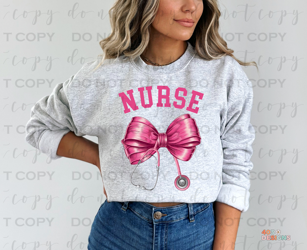 Nurse Bow DTF Transfer