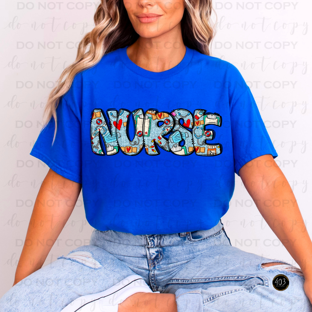 Nurse Doodle DTF Transfer