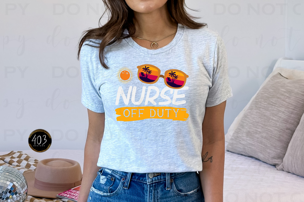 Nurse Off Duty DTF Transfer