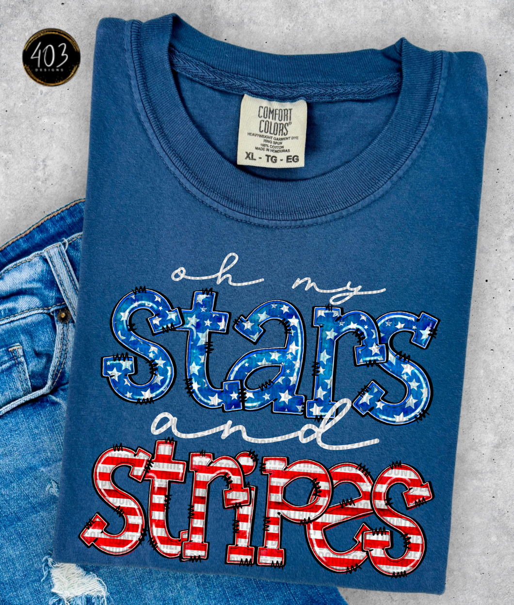 Oh My Stars & Stripes DTF Transfer