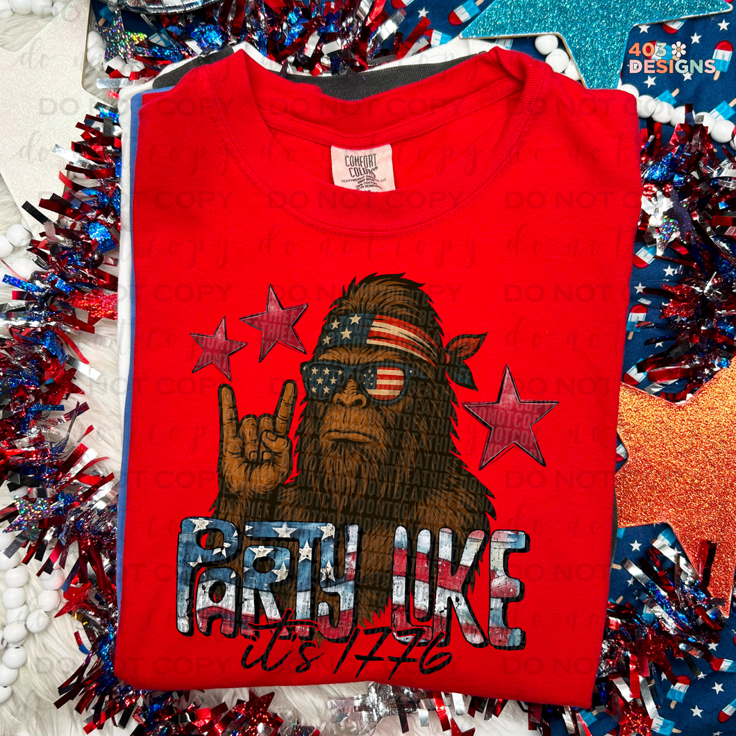 Party Like It's 1776 DTF Transfer