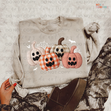 Load image into Gallery viewer, Patchwork Pumpkins Bats DTF Transfer
