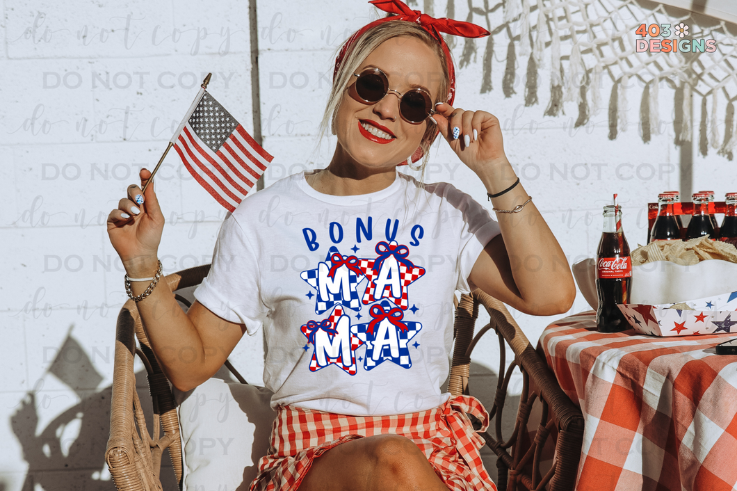 Patriotic Stars Personalized DTF Transfer