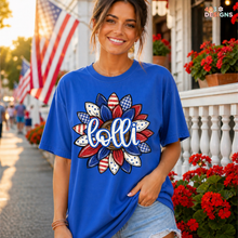 Load image into Gallery viewer, Patriotic Sunflower Title Personalized DTF Transfer
