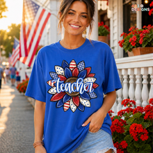 Load image into Gallery viewer, Patriotic Sunflower Title Personalized DTF Transfer
