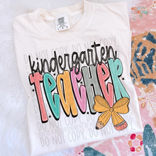 Load image into Gallery viewer, Pencil Bow Teacher DTF Transfer
