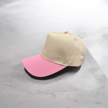 Load image into Gallery viewer, Pink &amp; Tan Twill Hat
