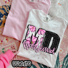 Load image into Gallery viewer, Pink Floral Dots State DTF Transfer
