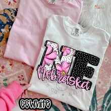 Load image into Gallery viewer, Pink Floral Dots State DTF Transfer
