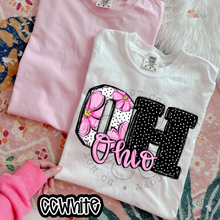Load image into Gallery viewer, Pink Floral Dots State DTF Transfer
