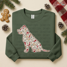 Load image into Gallery viewer, Plaid Floral Dog DTF Transfer
