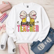 Load image into Gallery viewer, Plaid Bow Grades Teacher DTF Transfer
