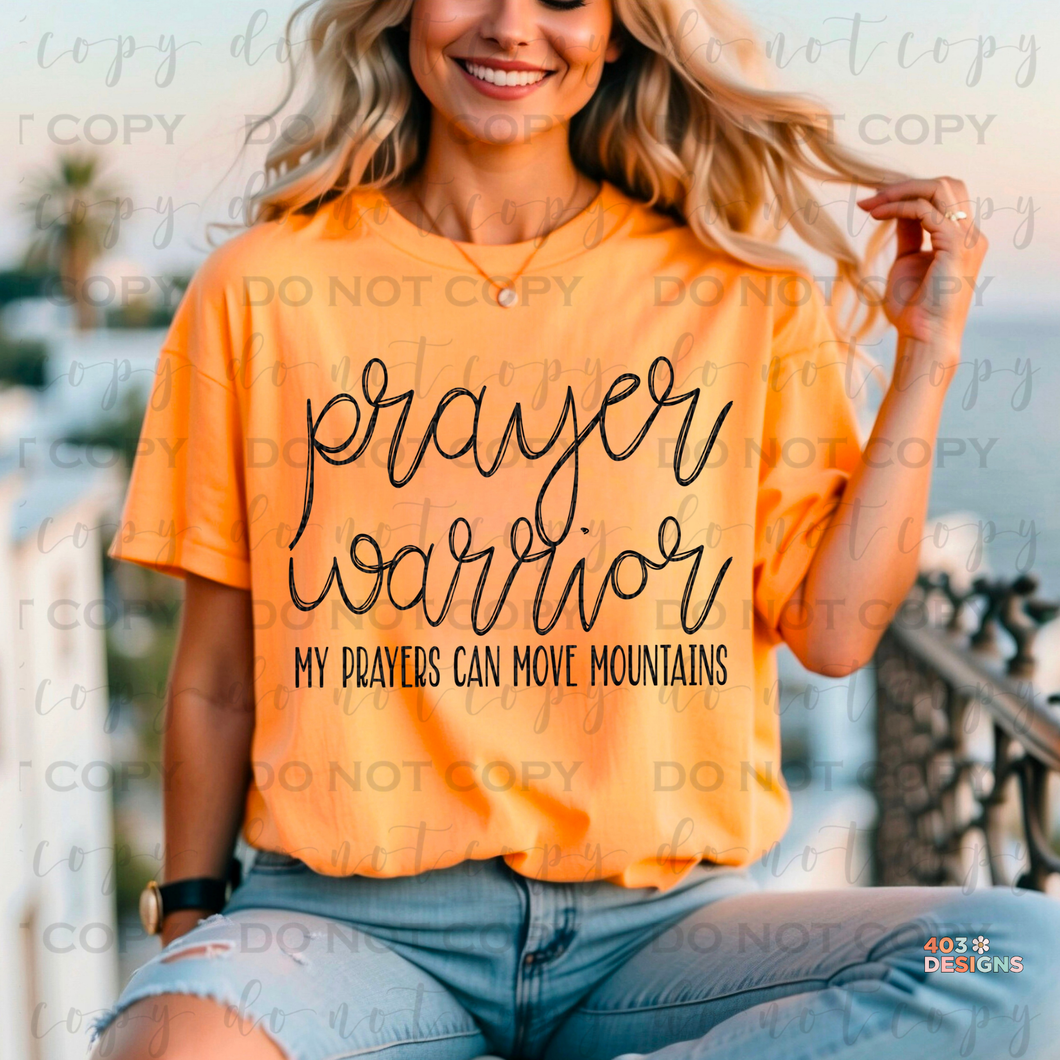 Prayer Warrior DTF Transfer