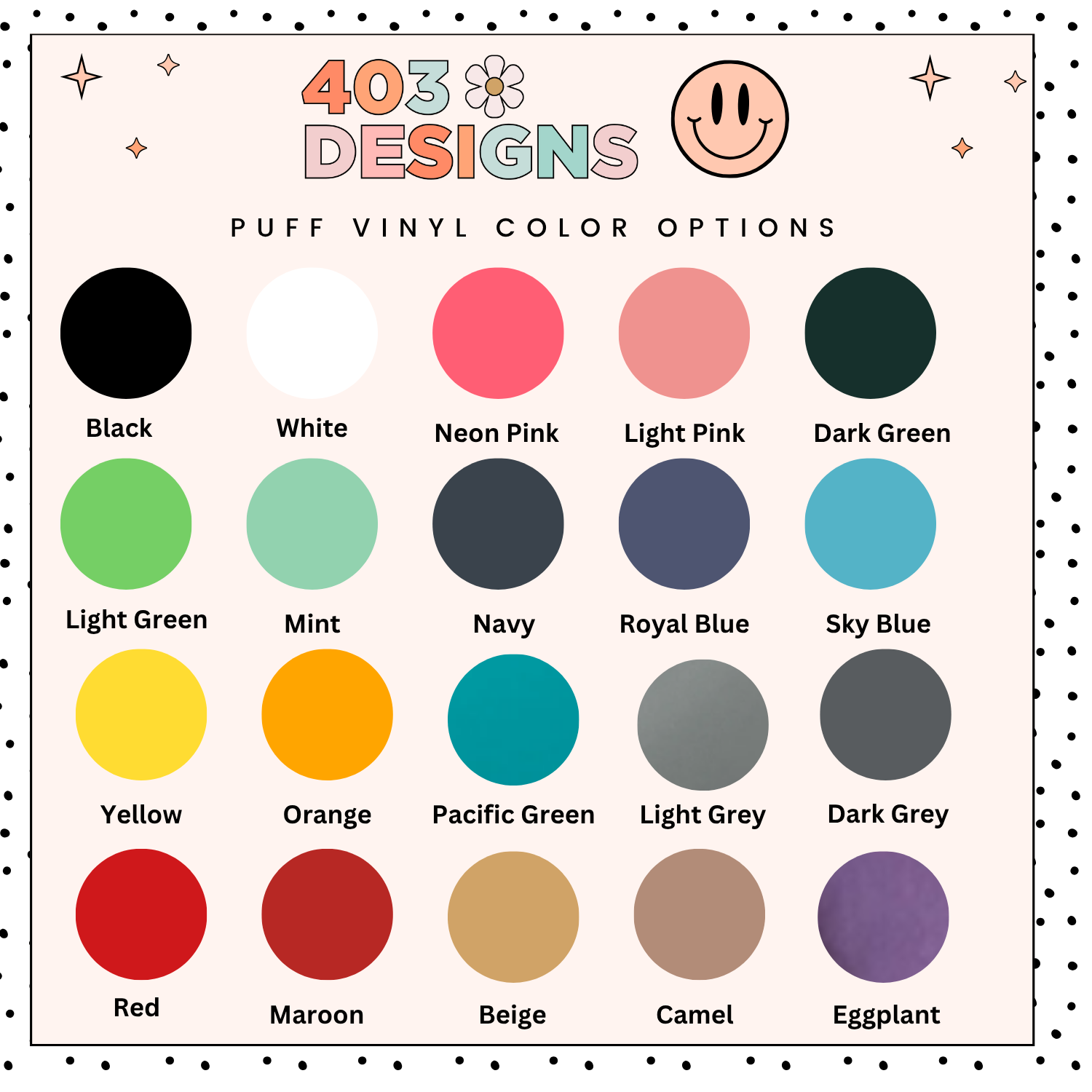 Custom Puff Vinyl Transfer – 403Designs