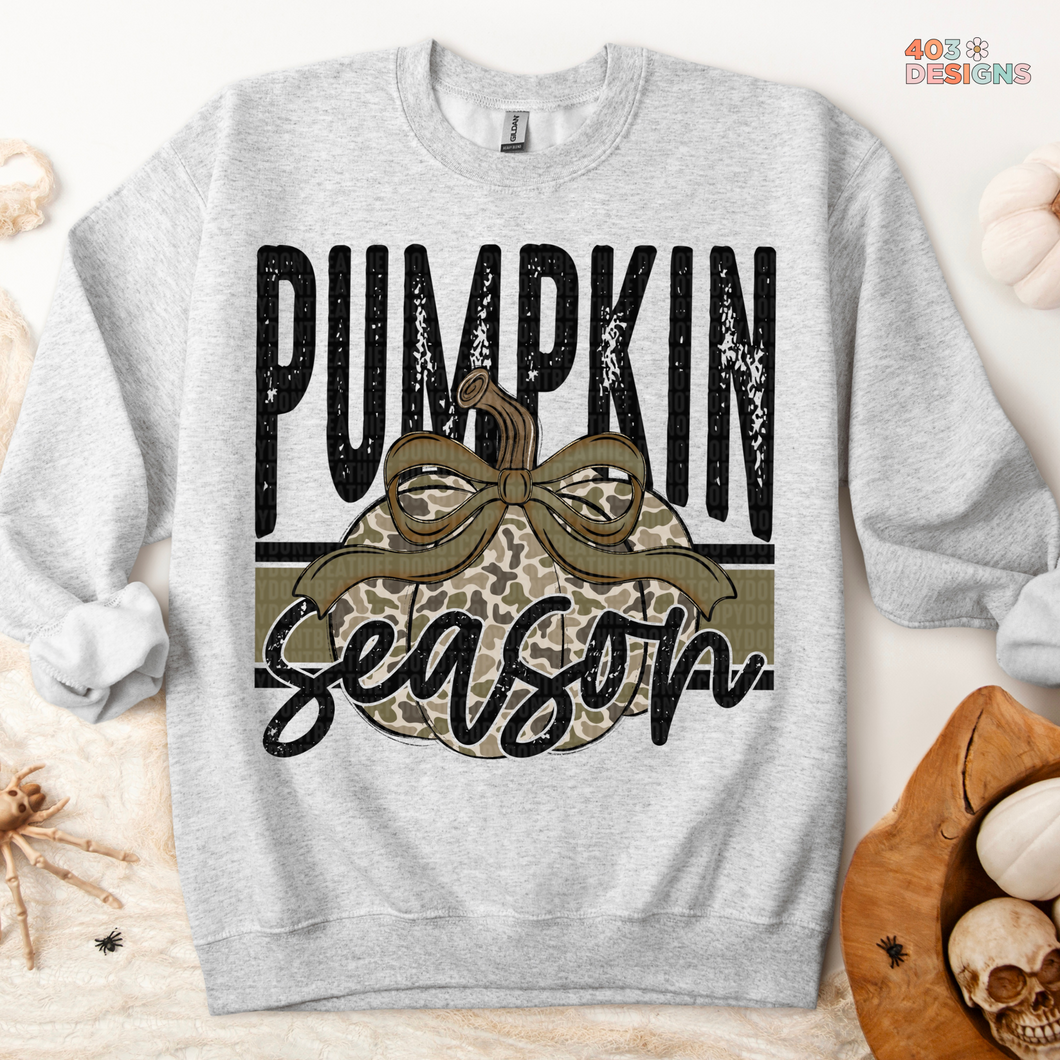 Pumpkin Season Camo DTF Transfer