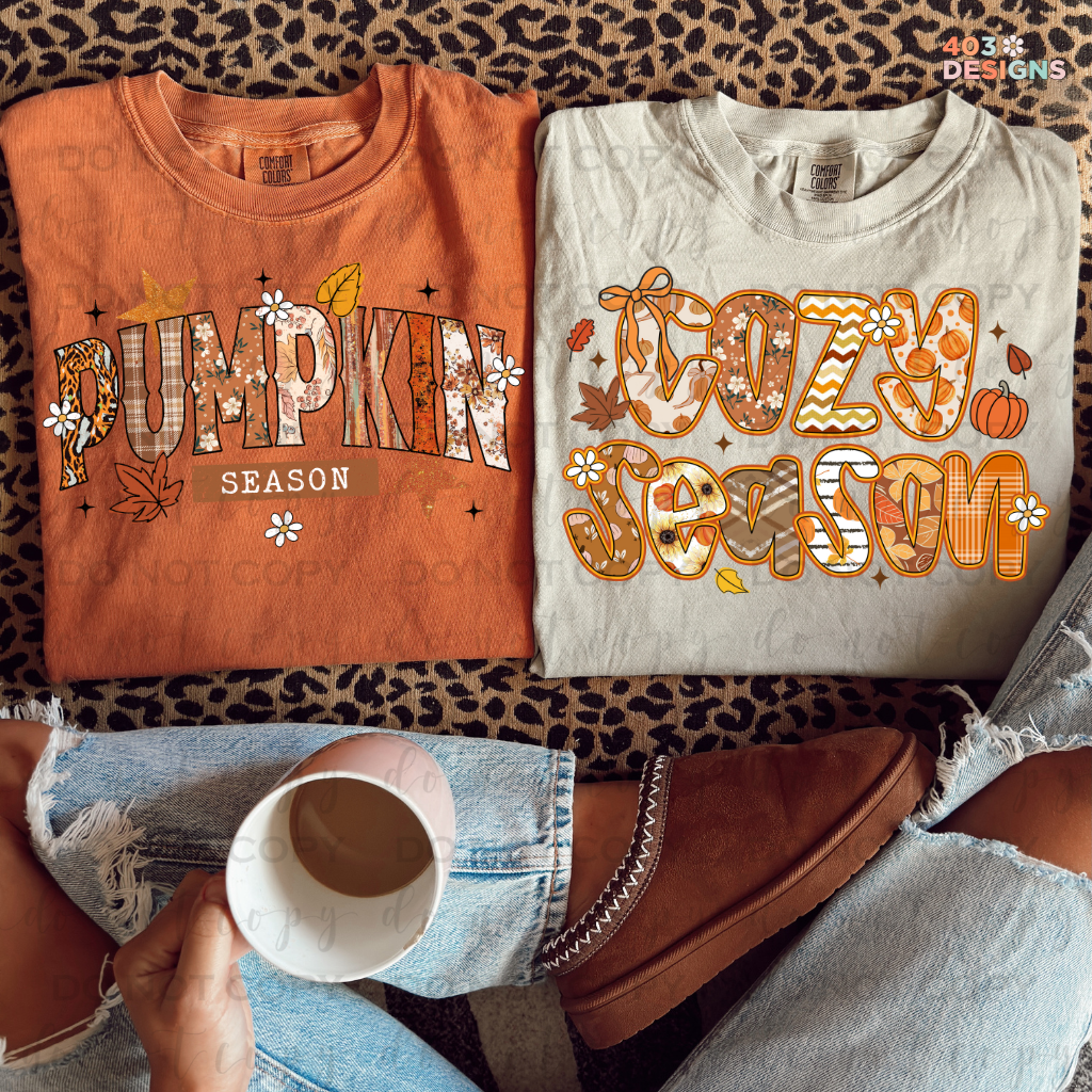 Pumpkin Season Flannel DTF Transfer