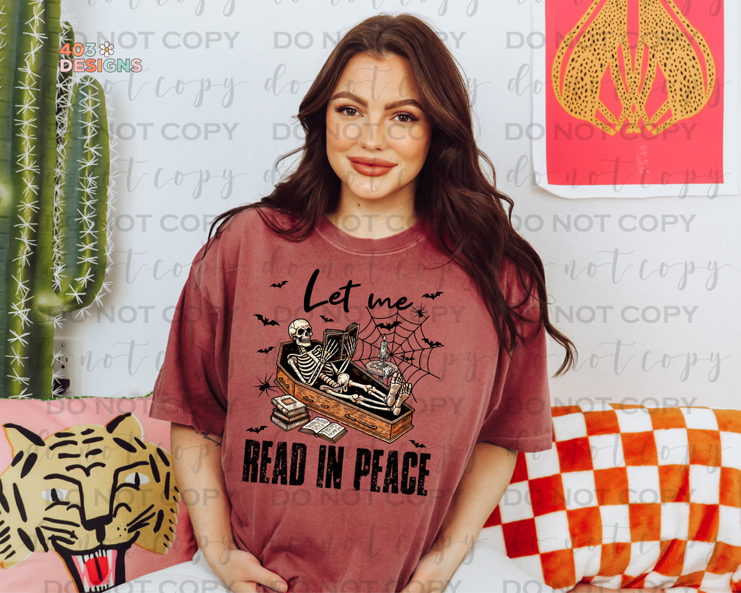 Read Peace Skeleton DTF Transfer