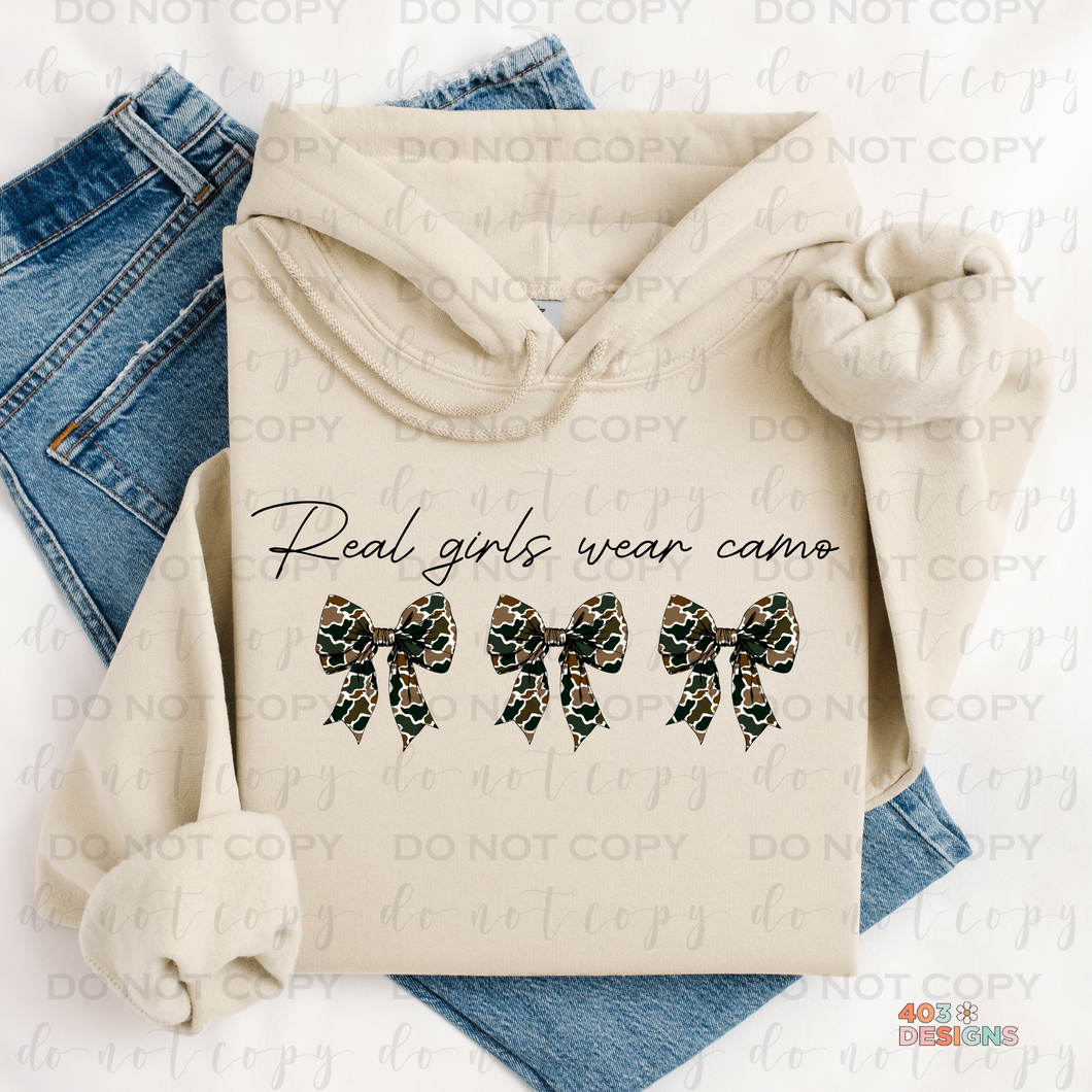 Real Girls Wear Camo DTF Transfer