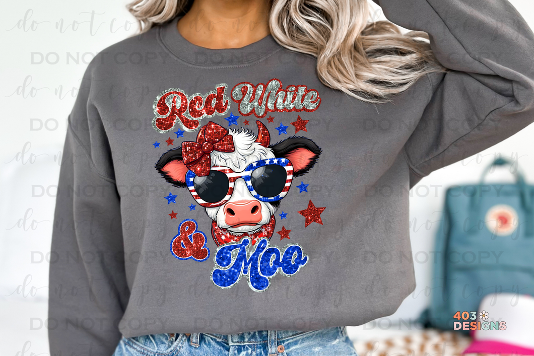 Red White & Moo DTF Transfer