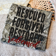 Load image into Gallery viewer, Rescued Forgiven Restored Redeemed DTF Transfer
