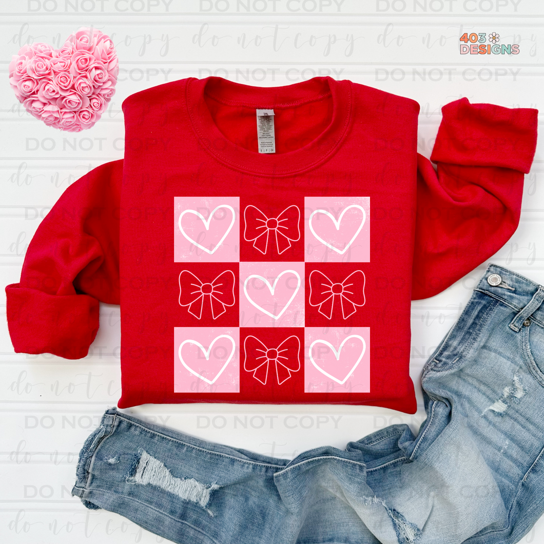 Retro Checkered Pink DTF Transfer