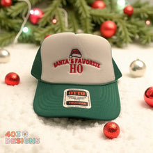 Load image into Gallery viewer, Santa&#39;s Favorite Ho Embroidered Foam Trucker Hat
