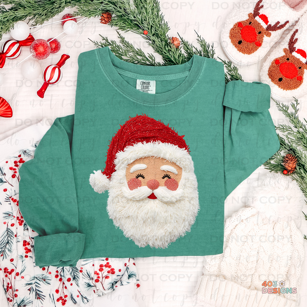 Santa Yarn DTF Transfer