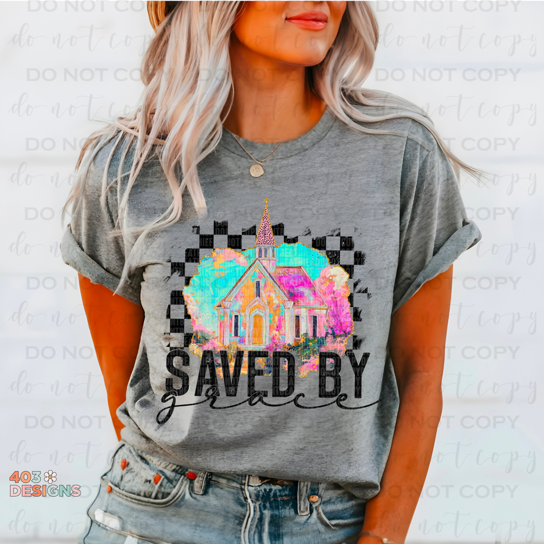 Saved By Grace DTF Transfer