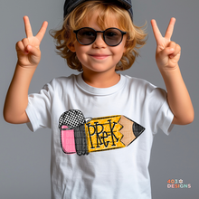 Load image into Gallery viewer, School Pencil Doodle Personalized DTF Transfer
