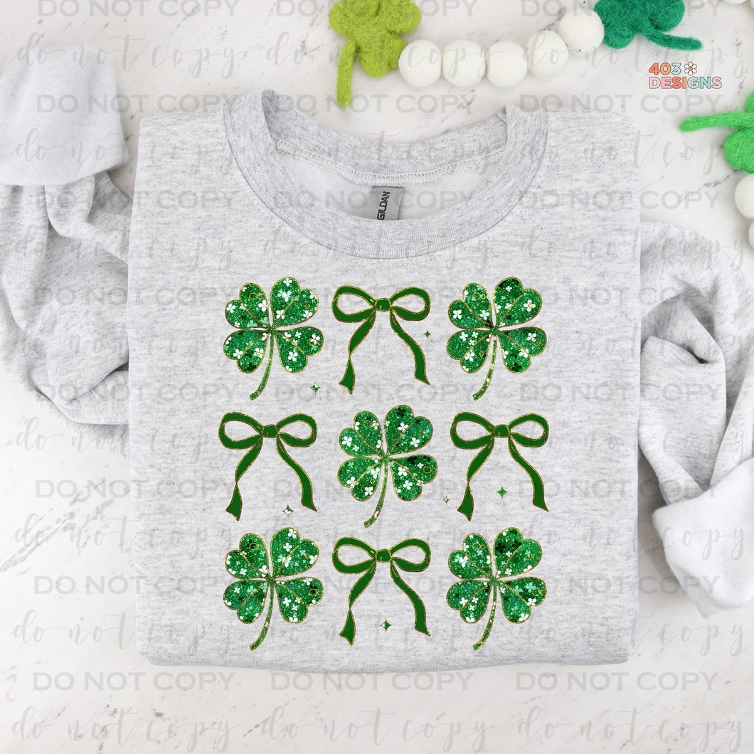 Shamrock & Bows DTF Transfer